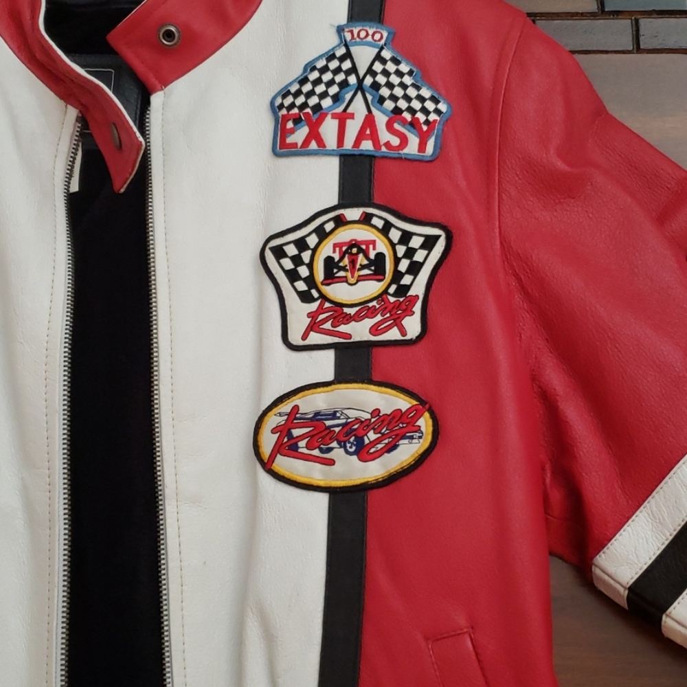 Men's Racing Leather Jacket - Picture 2 of 12